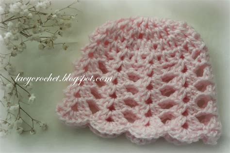 Lacy Crochet Baby Hats Free Patterns