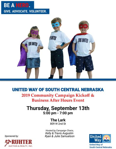 2019 Campaign Kickoff United Way Of South Central Nebraska