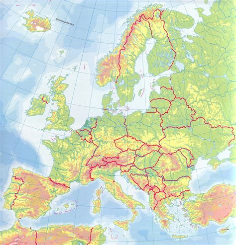 Geografska Karta Karta Europe Gambaran