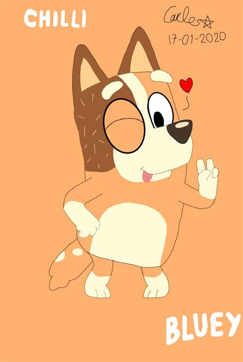 fanart chilli heeler bluey español amino