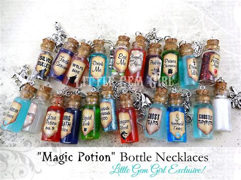 Eternal Life Bottle Necklace Magic Potion Mini Glass Bottle Etsy
