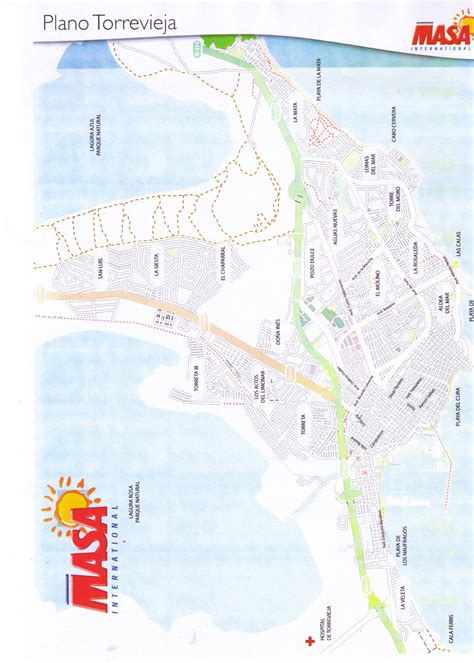 Detailed street map of the costa blanca town of torrevieja, spain. Karta Torrevieja | Spanienforum.se