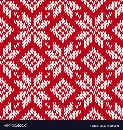 Nordic Knitted Seamless Pattern Royalty Free Vector Image