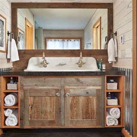 110 Fabulous Farmhouse Bathroom Decor Ideas Rustic Bathroom Designs