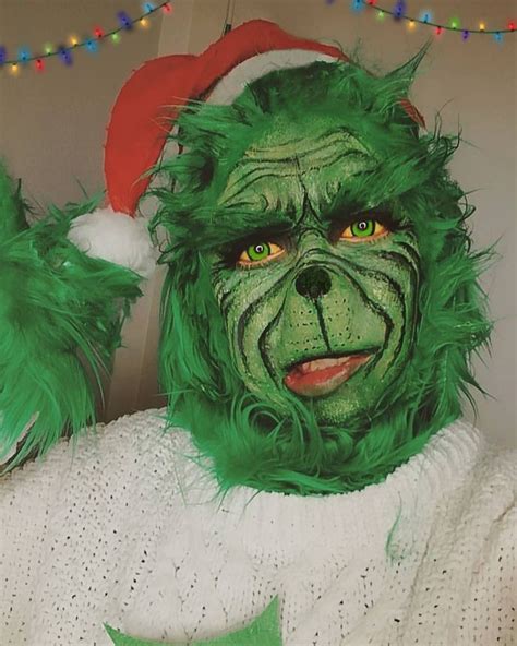 Inspiration And Accessories Diy Grinch Halloween Costume Make Up Idea