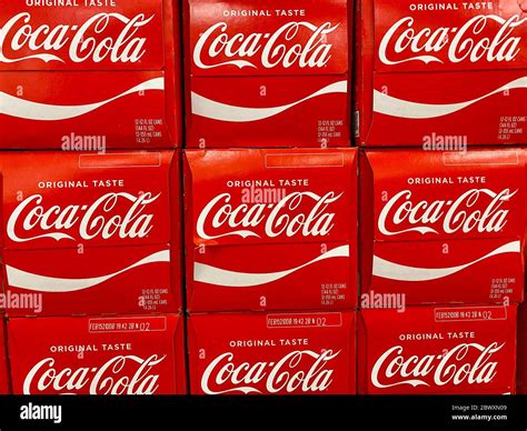 Coca Cola Cases On A Store Shelf Stock Photo Alamy