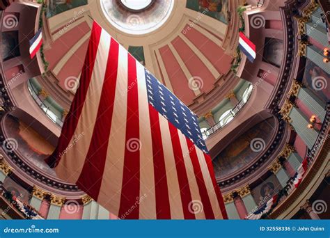 American Flag Stock Photo Image Of Rotunda Landmarks 32558336