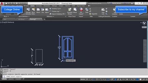 Autocad Training Online Scale Factor Command Tutorial In English Youtube