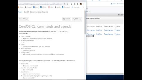 Working With The Terminal Window In Centos 7 Youtube