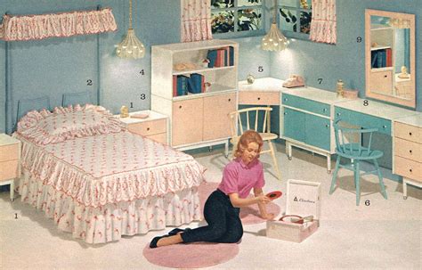Teen Bedroom 1964 Girls Bedroom 1960s Bedroom Retro Bedrooms Mid