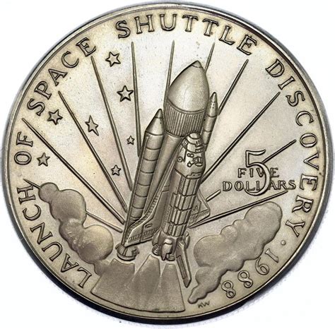 5 Dollars U S Space Shuttle Discovery Marshall Islands Numista
