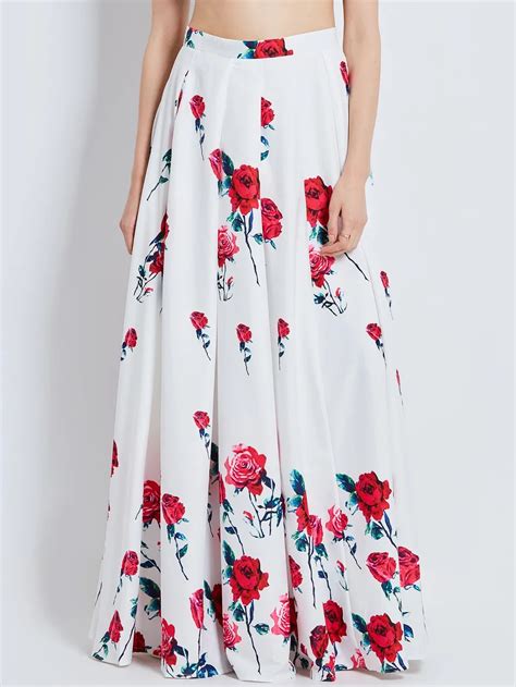Bohoartist Style Skirt Women Summer Long Floral Casual Fashion Chiffon Skirt Girls Print Loose