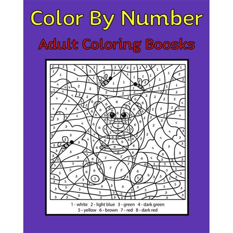 Color By Number Adult Coloring Books 50 Unique Color By Number Design