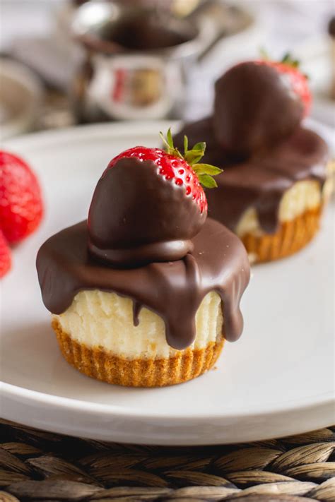 Chocolate Covered Strawberry Mini Cheesecakes Away From The Box