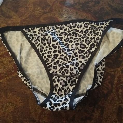 Cacique Intimates And Sleepwear Cacique String Bikini Leopard Print