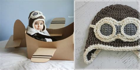 Aviator Baby Crochet Hat Free Pattern
