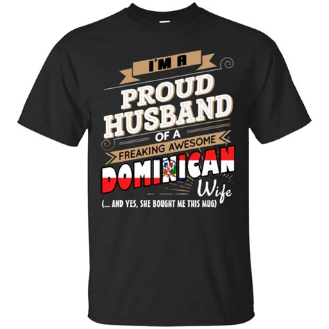 Dominican Wife Shirts Proud Husband Of Awesome Dominican Wife Teesmiley