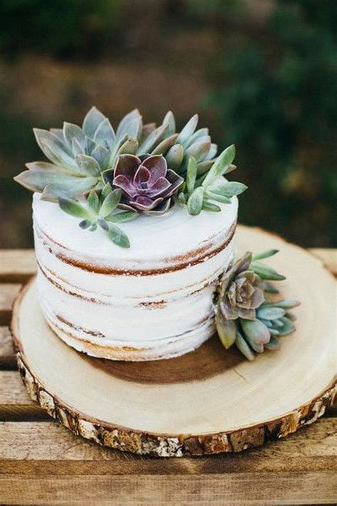 Boho Chic Wedding Cake With Succulents1 Emmalovesweddings