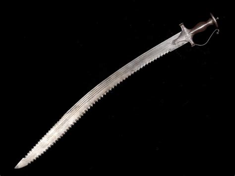 Sosun Pata W Serrated Blade Saw Blade Indian Yataghan Indian Sword