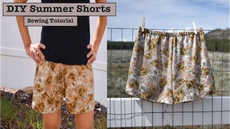 Diy Summer Shorts Loose Shorts Sewing Tutorial Youtube Sewing