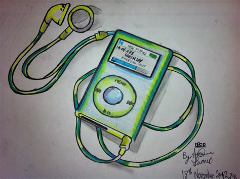 Ipod Drawing Pencil Sketch Colorful Realistic Art Images Drawing