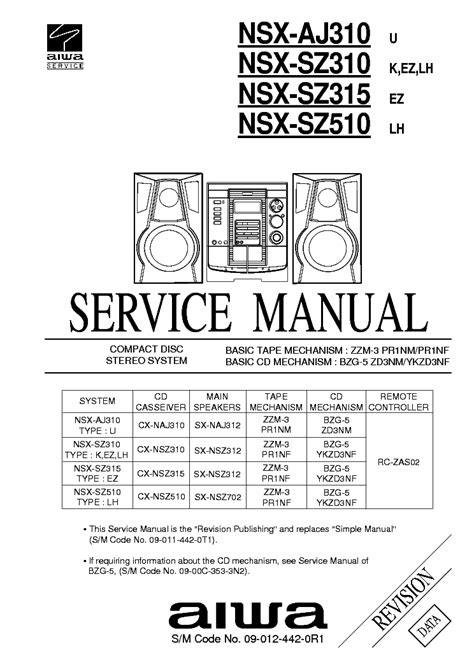 AIWA CX NSZ LH Service Manual Download Schematics Eeprom Repair Info For Electronics Experts