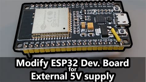 Modifying Esp32 Development Board For External 5 Volt Supply Youtube