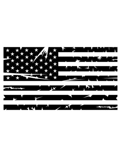 Distressed Rustic American Flag Vinyl Decal Etsy