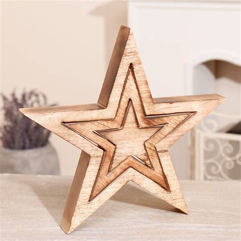 Trio Of Nesting Wooden Stars By Dibor