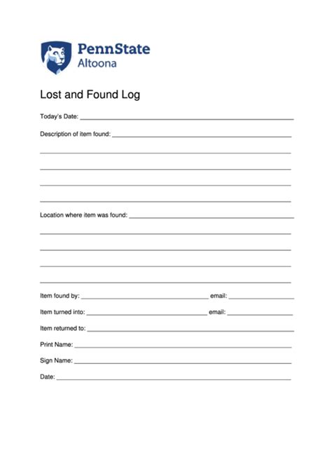 Top Lost Items Found Report Templates Free To Download In Pdf Format