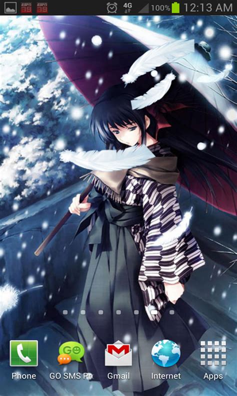 Anime Snow Live Wallpaper Android App Free Apk By