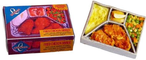 See ingredients, nutrition, and other product information here. Fried Chicken TV Dinner | Mary's Dollhouse Miniatures