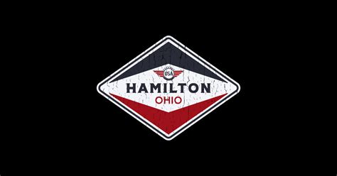 Hamilton Ohio Badge Hamilton Ohio Crewneck Sweatshirt Teepublic