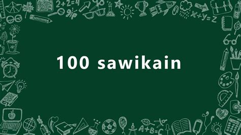 100 Sawikain Mga Halimbawa Youtube