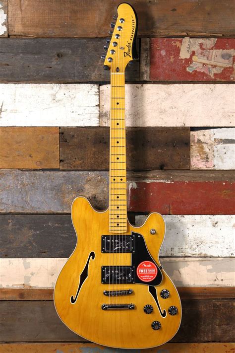 Fender Modern Player Starcaster Natural Guitars Electric Semi Hollow