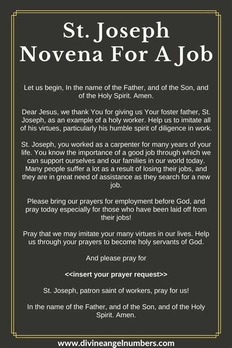 St Joseph Novena For Employment Find Job In 9 Days