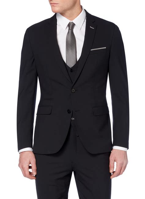 Remus Uomo Black Suit Jacket - Blooms Menswear