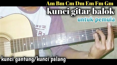 Belajar Kunci Gitar Gantung Minor Kunci Gitar Balok Am Bm Cm Dm Em Fm