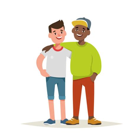 Two Male Friends Illustrations Royalty Free Vector Graphics And Clip Art