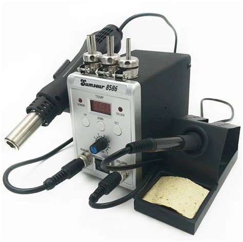 solder station 8586 2in1 electric soldering irons hot air gun smd rework soldering desoldering