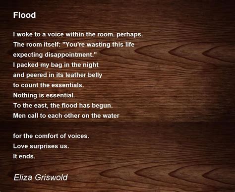 Flood Flood Poem By Eliza Griswold