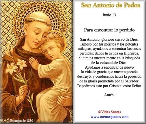 Fotografías de san antonio de padua: Rincón de la Oración: Estampas Oraciones de San Antonio de Padua
