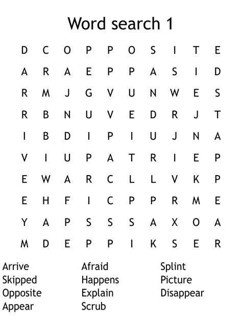 Word Search 1 Wordmint