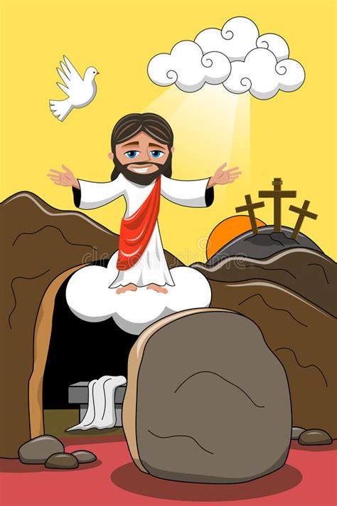 Jesus Christ Resurrection Tomb Rising Stock Vector Image 50799931