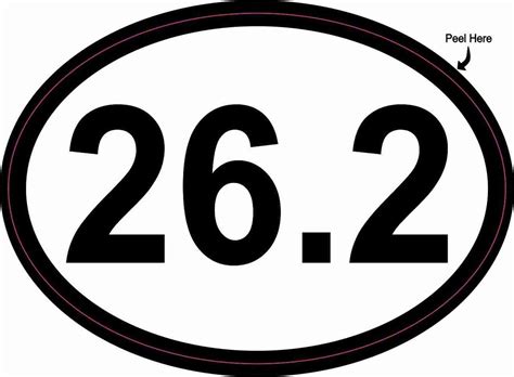 425in X 3inin Black Marathon 262 Running Run Bumper Sticker Vinyl