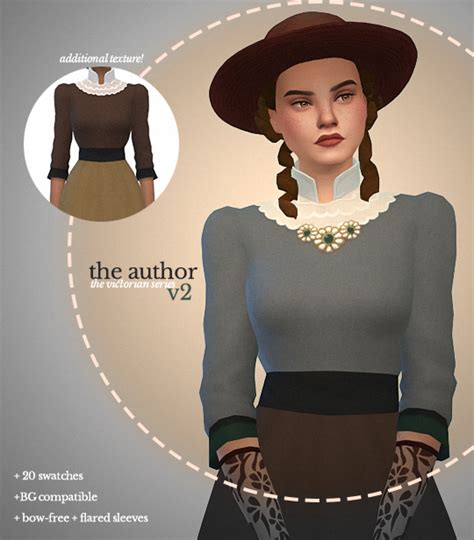 The Author Dress V2 Sims 4 Sims Sims 4 Mods Clothes