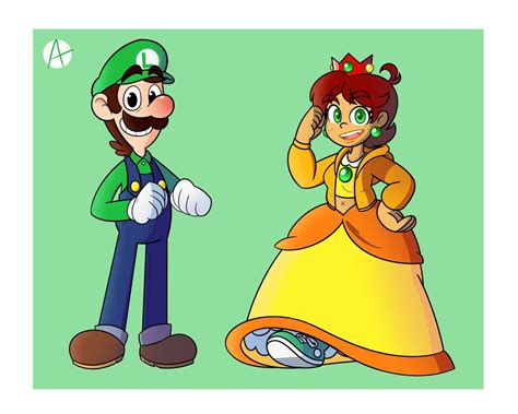 Luigi And Daisy By Ashtione S Art Blog On Tumblr R Luigianddaisy