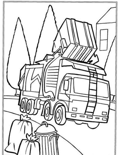 Garbage Truck Coloring Coloring Pages