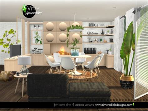 The Sims Resource Vitra Dining Room By Simcredible Sims 4 Downloads