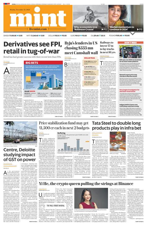 Mint Mumbai December 25 2023 Newspaper Get Your Digital Subscription